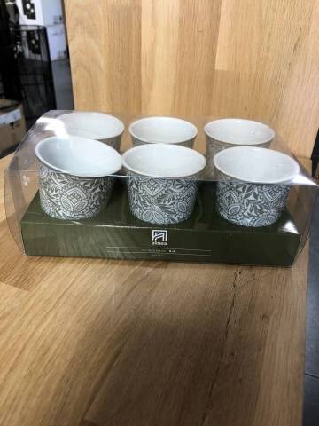 lot de 6 tasses en porcelaine