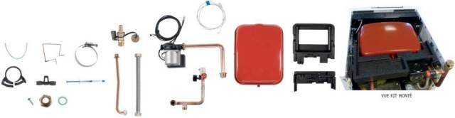 Accessoires chaudière fioul à condensation kit hydraulique pompe + vase 18 litres