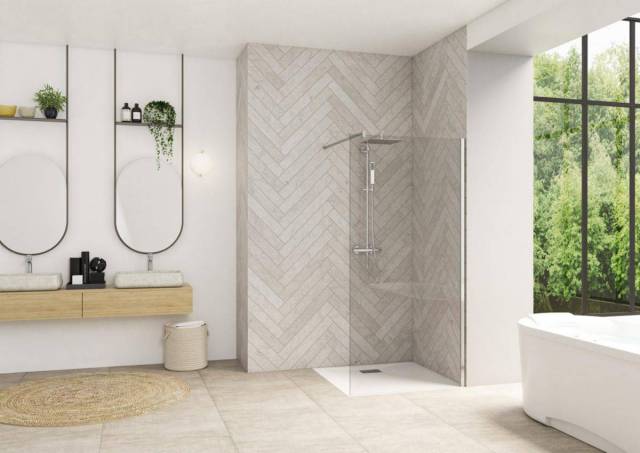 Paroi de douche Smart Design solo 120 cm 