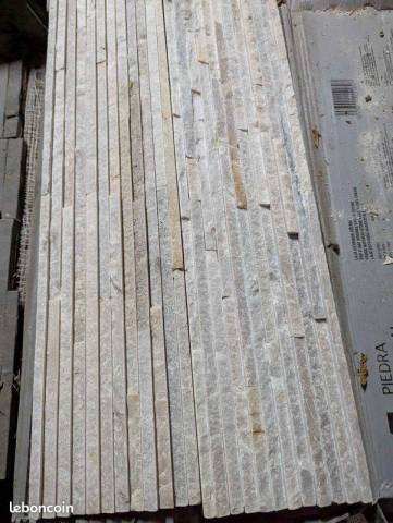 Parement mural pierre naturel crme 