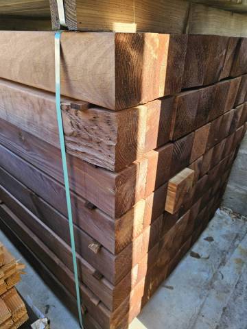 Poteaux en pin trait marron 120x120x3000 mm
