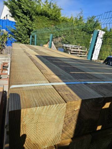 Poteaux en pin trait vert 145x145x3000 mm