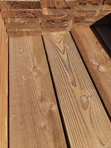 Lame Terrasse TAURUS douglas teint marron - 26x145mm