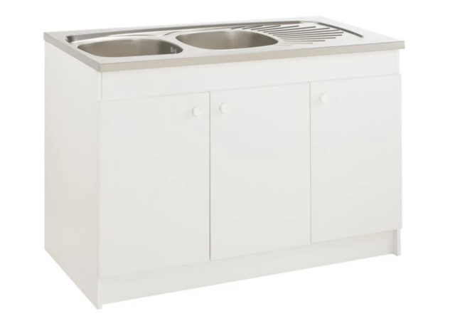 Meuble sous vier PRIMO 3 portes 120 cm sans niche version hydrofuge