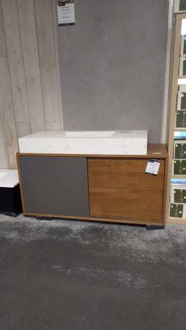 Meuble salle de bain 120cm bois massif
