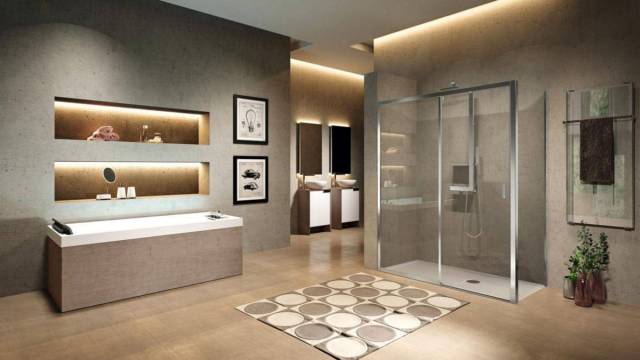 Paroi de douche Lunes 2.0 2PH 150 DR extensible 150 - 156 cm verre tremp transparent chrom Rf. LUN2PH150D-1K