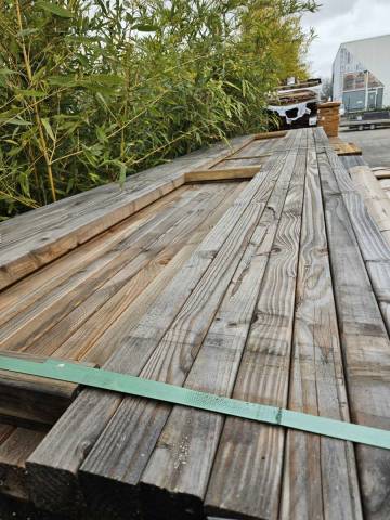 Liteau rabot� CH2 en douglas naturel 45x45