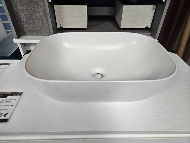 Vasque c�ramique  � poser CALYPSO blanc mat